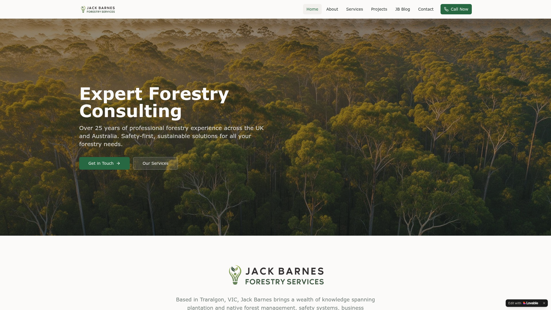 Jack Barnes Forestry Services website